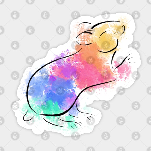 Rainbow Hamster Sticker by DeguArts